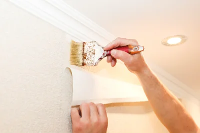 Pose de papier peint à Chaniat — revêtements muraux et toiles de verre
